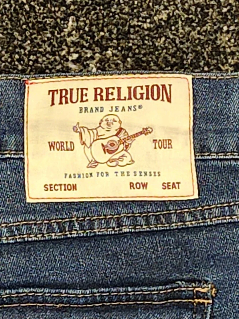 True Religion Men's Relaxed Slim Fit Blue Jeans Rocco 38x34